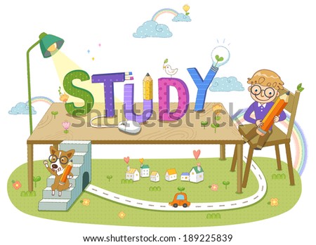 Illustration of education and study