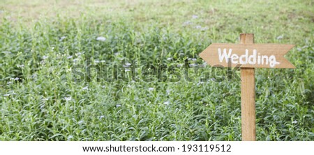 the image of wedding sign