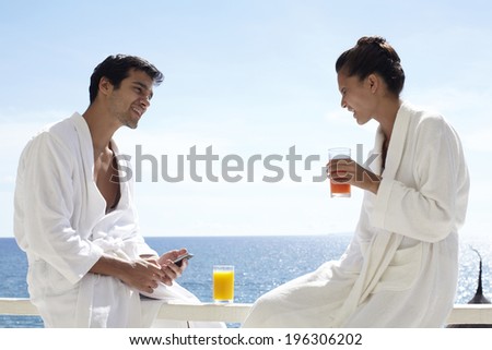 couple on vacation,Boracay in Philippine