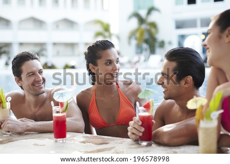 people enjoying cocktails at a resort at Boracay in Philippine