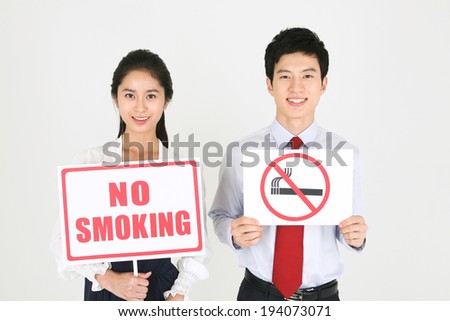 The image of non-smoking in Korea, Asia