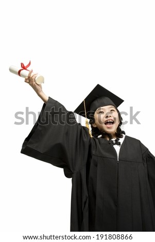 Female student graduating in Korea,Asia