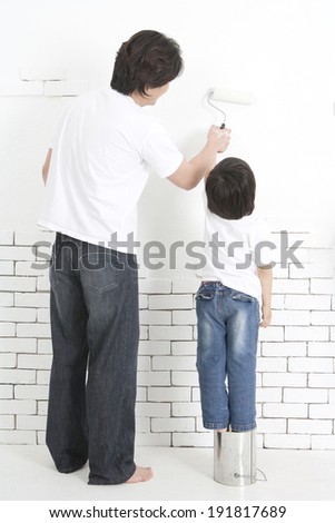 Korean father and son painting