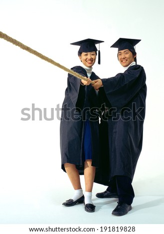 The image of high school students graduation in Korea