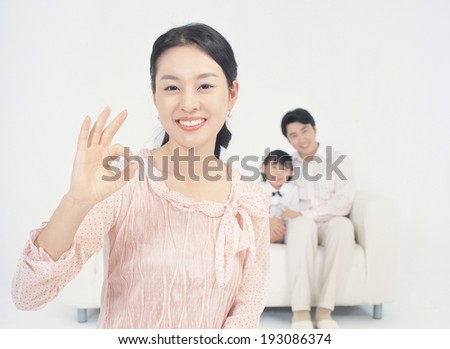 The image of family in Korea,Asia