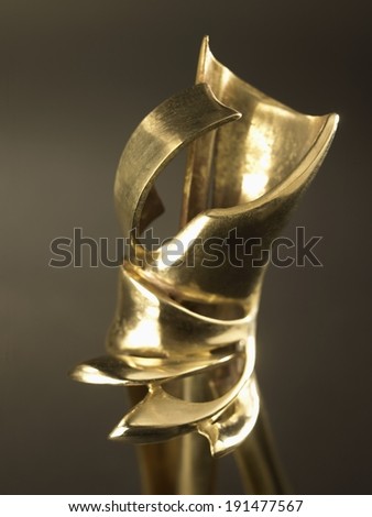 Metal gold sculpture from korea