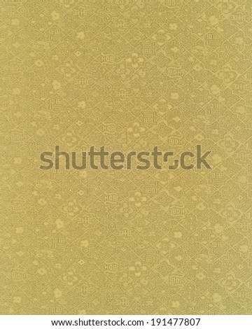Gold wallpaper with pattern