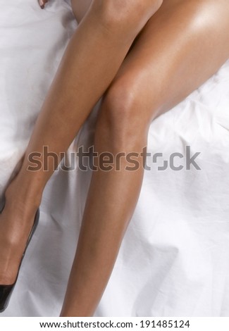Legs of female model