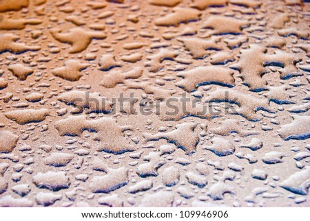 backgroung of raindrops on a clean surface