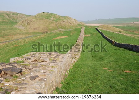 a part of the ancient Hadrian's wall in northern England