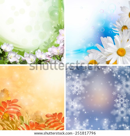 Four bright seasons - spring, summer, autumn, winter.