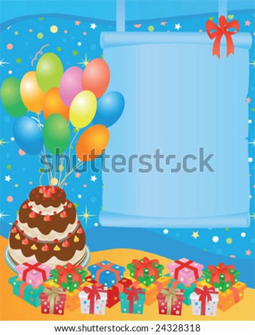 Birthday Greeting Card Stock Vector 24328318 : Shutters