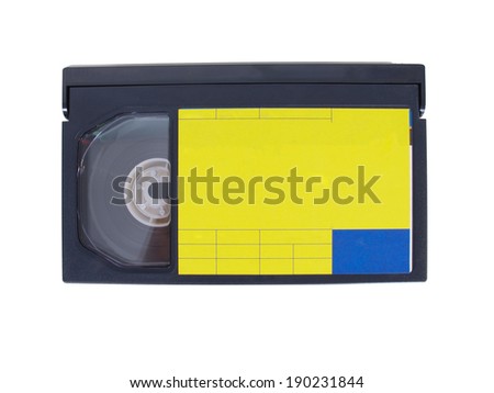 Betamax video tape cassette isolated over white background