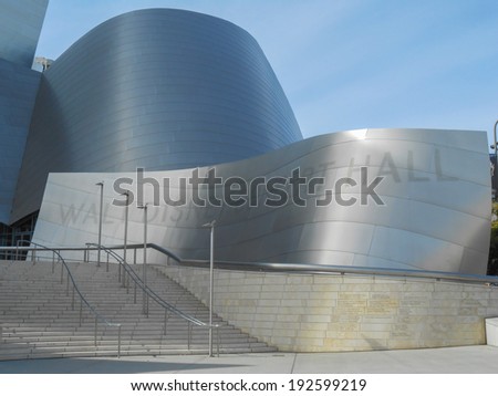 LOS ANGELES, USA - FEBRUARY 01, 2013: The Walt Disney concert hall in Los Angeles designed by Richard Gehry opened in 2003