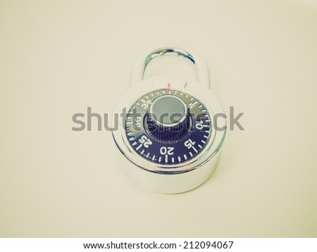 Vintage looking High security single dial stoplock combination padlock