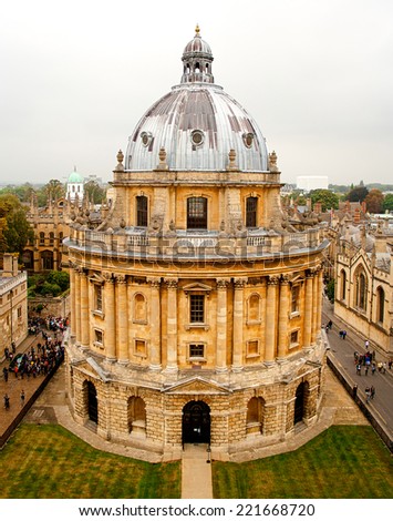Oxford, UK - 20 September, 2014: The Radcliffe Camera in Oxford (England), part of the Bodleian Library, the main research library of the University of Oxford.