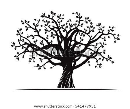 Black Tree. Vector Illustration - 541477951 : Shutterstock