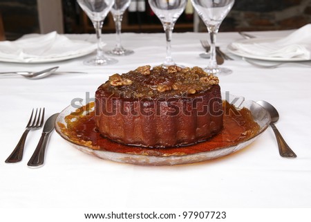 Dessert - Pumpkin pudding with nuts