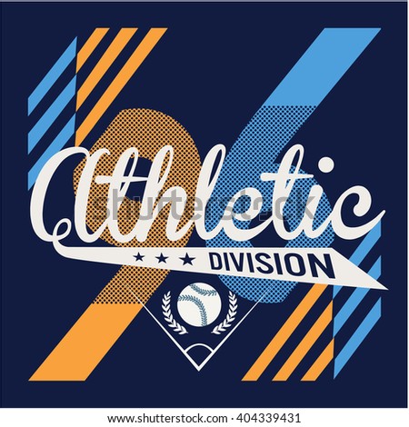 Athletic sport varsity typography, t-shirt graphics, vectors