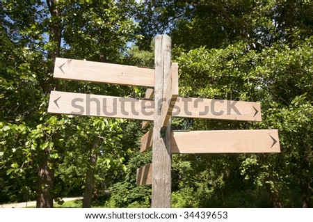 Wooden Direction Sign