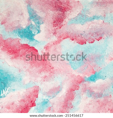 Painting art abstract pink blue pastels home decor interior design