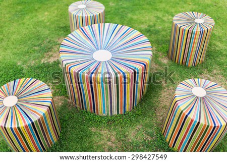 Colorful Stone Chair
