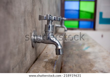 water faucet in public