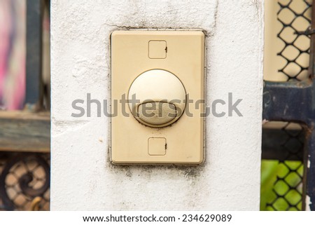 Old switch on concrete