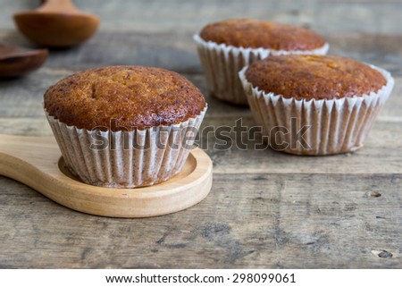 Banana Chocolate Cupcakes or Muffin cake ,Still life food