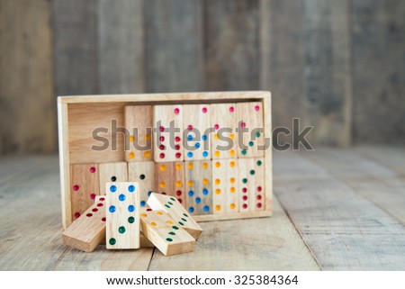 Wood domino game