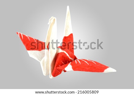 Origami crane, traditional Japanese art of paper folding