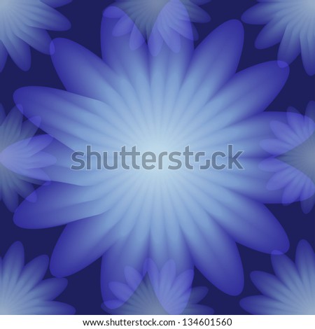 Seamless pattern abstract flowers, raster graphics.