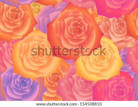 Background of the flowers of roses, seamless pattern, raster graphics.
