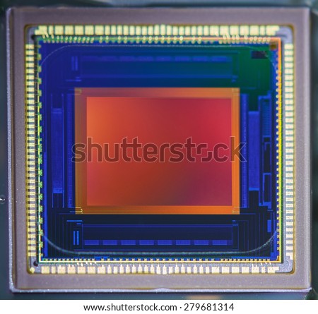 Digital camera sensor closeup
