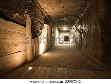 Tunnel in Wieliczka salt mine
