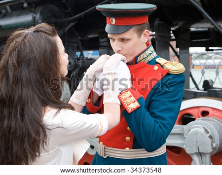 Young man kissing hands of his choosen one