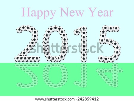 Happy New Year  The 2015  is ball message on colourful blackground and 2014 of shadow.
