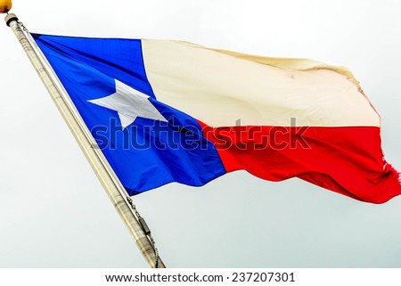 texas flag waving