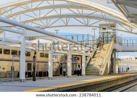 August 16, 2014: Denver, CO, USA -New addition to historical Union Station in downtown Denver Colorado
