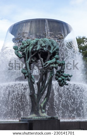 OSLO, NORWAY - AUGUST 23, 2014: Photo of Vigeland Sculpture Park.