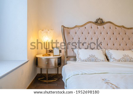 nice bedroom with luxury furniture
