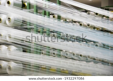 Production of fabric in factory conditions from white threads