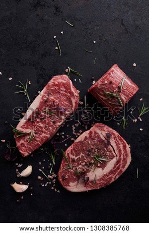 Raw cuts of meat