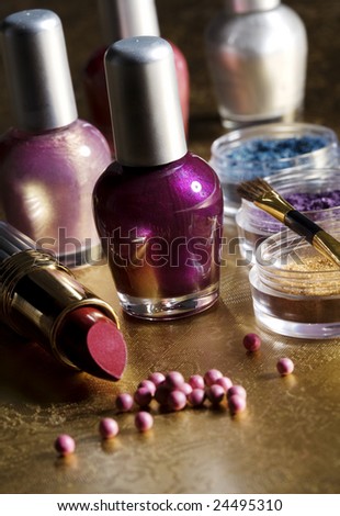 selection of makeup