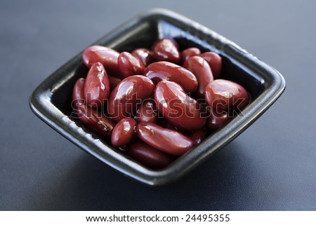 red kidney beans in a contemporary dish