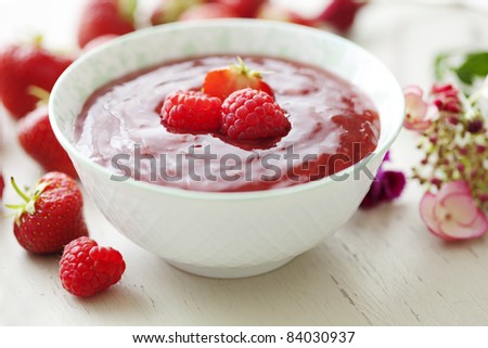 delicious compost with red fruits