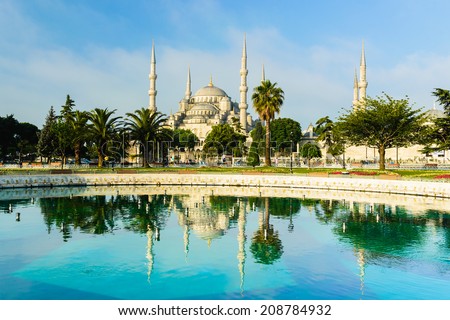 Reflection of blue mosque (Sultanahmet)