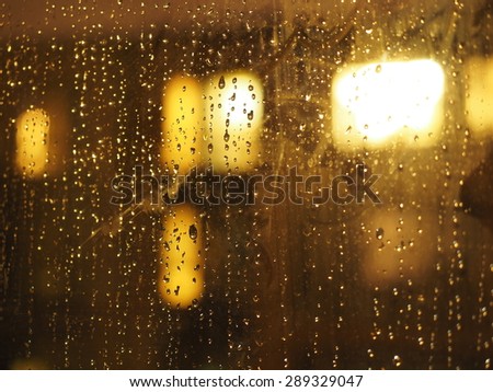 The window with raindrops