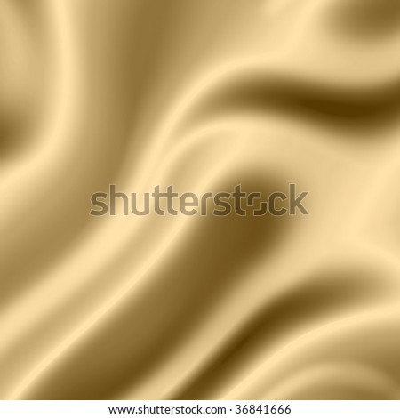 Abstract elegant gold silk fabric