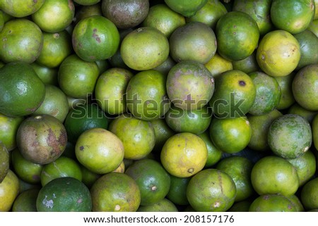 The lime in Thailand Market, sell one by one price.